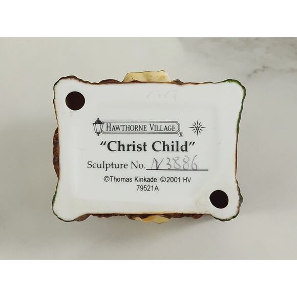 Kinkade Christ Child Baby Jesus 2 1/4" Hawthorne Village 2001 Holy Family Vtg - Picture 11 of 13